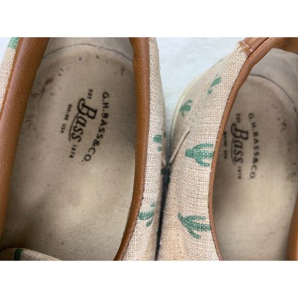 G.H. Bass & Co. Womens Cactus Print Canvas Lace-Up Sneakers Size 8.5M - Picture 3 of 10